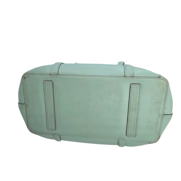 Kate Spade Newbury Lane Dally Tote Blue Hydrangea Saffiano Cow Leather Work Bag - Picture 16 of 16